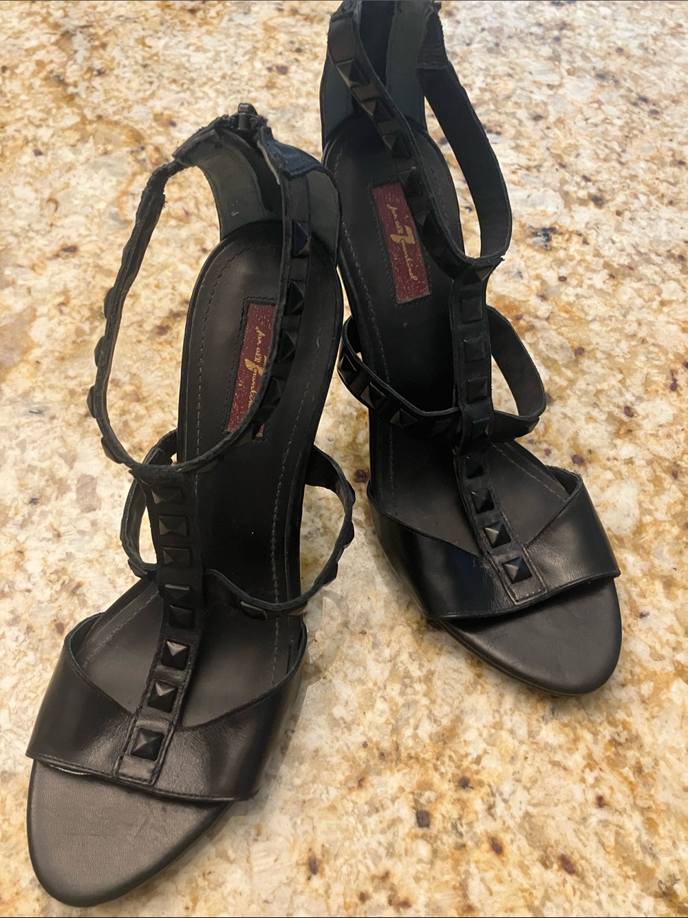 7 for all Mankind Studded T-Strap Women's Sandals